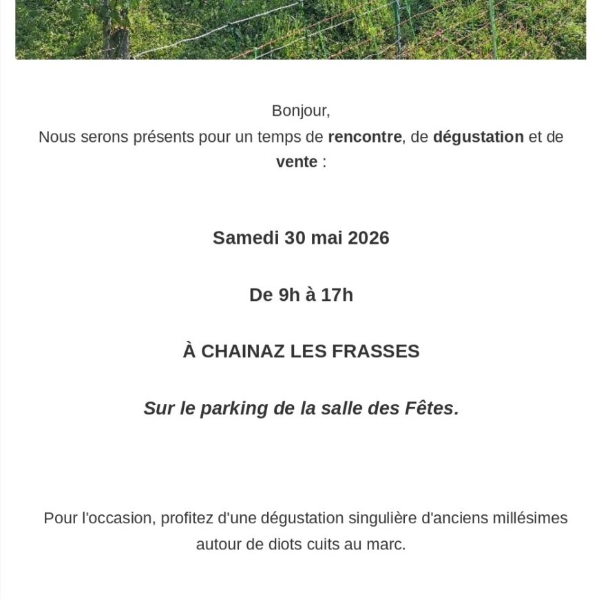 Dégustation vente de vins à Chainaz-les-Frasses